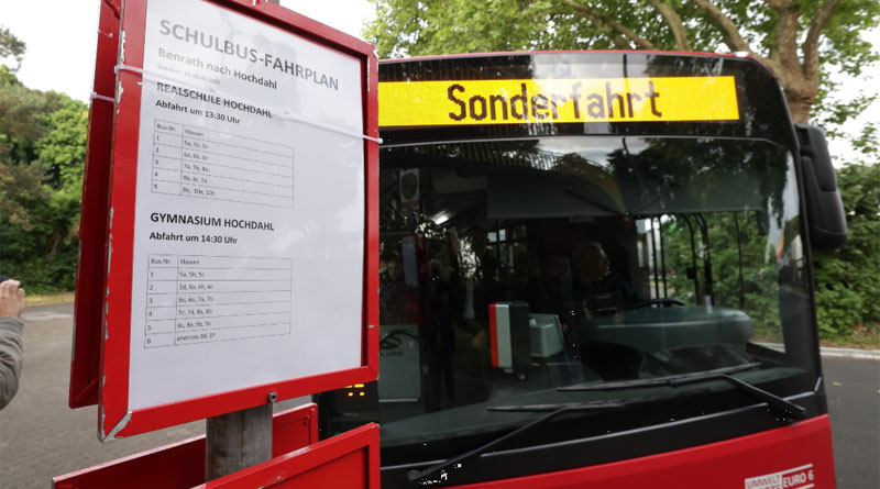 Busshuttle der Rheinbahn nach Hochdahl